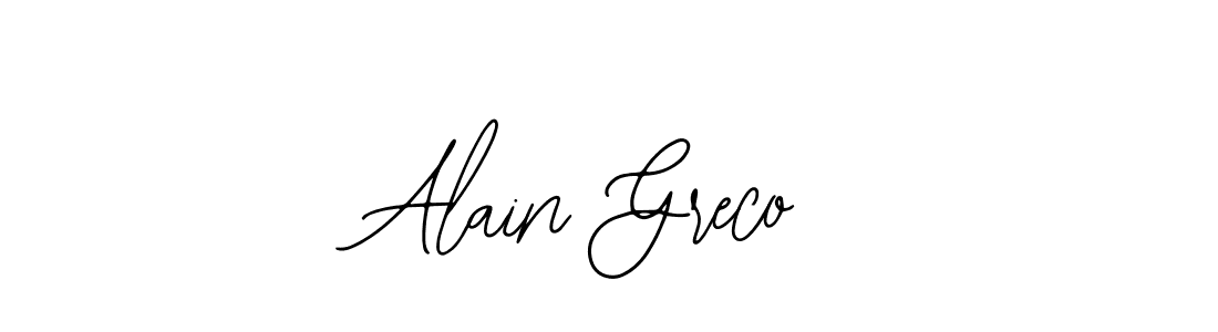 Use a signature maker to create a handwritten signature online. With this signature software, you can design (Bearetta-2O07w) your own signature for name Alain Greco. Alain Greco signature style 12 images and pictures png