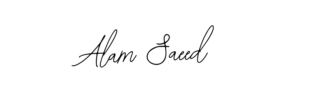 You should practise on your own different ways (Bearetta-2O07w) to write your name (Alam Saeed) in signature. don't let someone else do it for you. Alam Saeed signature style 12 images and pictures png