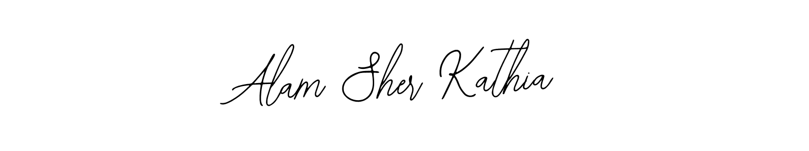 You should practise on your own different ways (Bearetta-2O07w) to write your name (Alam Sher Kathia) in signature. don't let someone else do it for you. Alam Sher Kathia signature style 12 images and pictures png