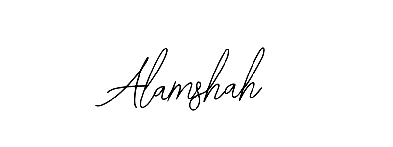 You should practise on your own different ways (Bearetta-2O07w) to write your name (Alamshah) in signature. don't let someone else do it for you. Alamshah signature style 12 images and pictures png