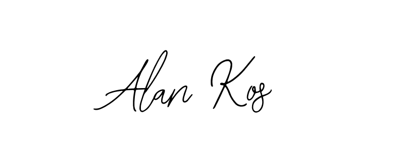 You should practise on your own different ways (Bearetta-2O07w) to write your name (Alan Kos) in signature. don't let someone else do it for you. Alan Kos signature style 12 images and pictures png