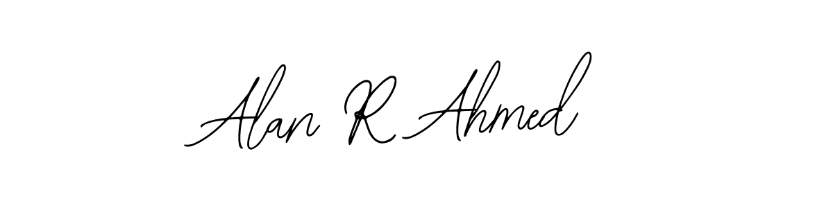 You should practise on your own different ways (Bearetta-2O07w) to write your name (Alan R Ahmed) in signature. don't let someone else do it for you. Alan R Ahmed signature style 12 images and pictures png