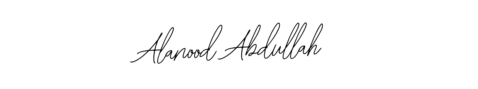 You should practise on your own different ways (Bearetta-2O07w) to write your name (Alanood Abdullah) in signature. don't let someone else do it for you. Alanood Abdullah signature style 12 images and pictures png