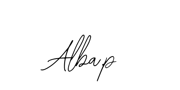 Design your own signature with our free online signature maker. With this signature software, you can create a handwritten (Bearetta-2O07w) signature for name Alba.p. Alba.p signature style 12 images and pictures png