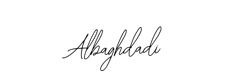 How to make Albaghdadi name signature. Use Bearetta-2O07w style for creating short signs online. This is the latest handwritten sign. Albaghdadi signature style 12 images and pictures png