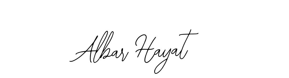 You should practise on your own different ways (Bearetta-2O07w) to write your name (Albar Hayat) in signature. don't let someone else do it for you. Albar Hayat signature style 12 images and pictures png