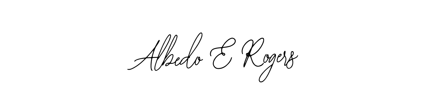 Bearetta-2O07w is a professional signature style that is perfect for those who want to add a touch of class to their signature. It is also a great choice for those who want to make their signature more unique. Get Albedo E Rogers name to fancy signature for free. Albedo E Rogers signature style 12 images and pictures png