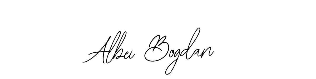 You should practise on your own different ways (Bearetta-2O07w) to write your name (Albei Bogdan) in signature. don't let someone else do it for you. Albei Bogdan signature style 12 images and pictures png