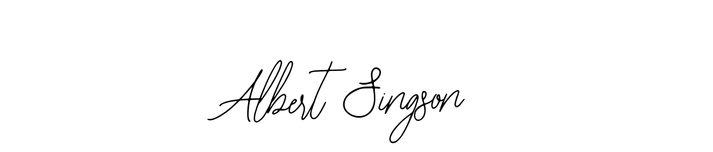 if you are searching for the best signature style for your name Albert Singson. so please give up your signature search. here we have designed multiple signature styles  using Bearetta-2O07w. Albert Singson signature style 12 images and pictures png