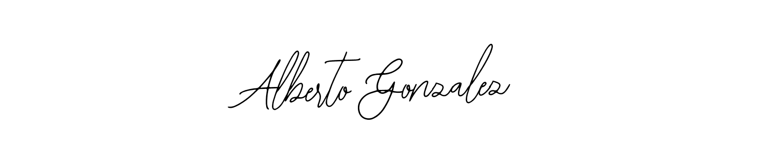 You should practise on your own different ways (Bearetta-2O07w) to write your name (Alberto Gonzalez) in signature. don't let someone else do it for you. Alberto Gonzalez signature style 12 images and pictures png