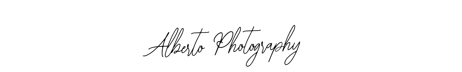 You should practise on your own different ways (Bearetta-2O07w) to write your name (Alberto Photography) in signature. don't let someone else do it for you. Alberto Photography signature style 12 images and pictures png