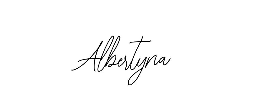 You should practise on your own different ways (Bearetta-2O07w) to write your name (Albertyna) in signature. don't let someone else do it for you. Albertyna signature style 12 images and pictures png