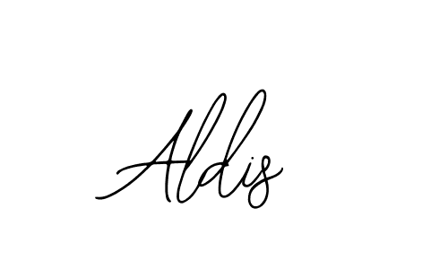 Use a signature maker to create a handwritten signature online. With this signature software, you can design (Bearetta-2O07w) your own signature for name Aldis. Aldis signature style 12 images and pictures png