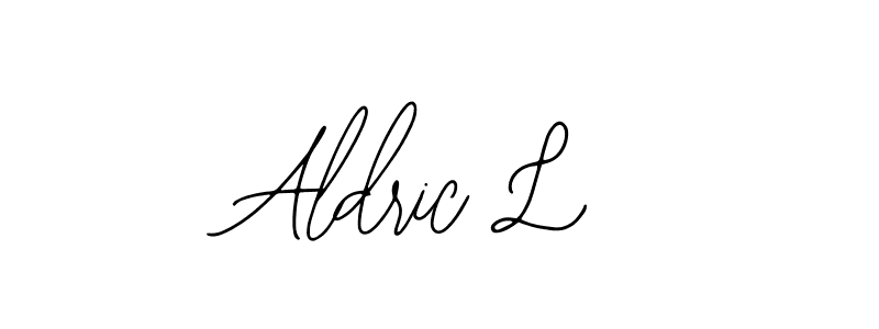 The best way (Bearetta-2O07w) to make a short signature is to pick only two or three words in your name. The name Aldric L include a total of six letters. For converting this name. Aldric L signature style 12 images and pictures png