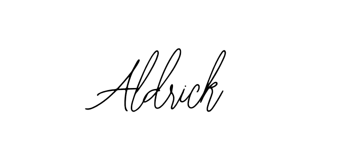 Design your own signature with our free online signature maker. With this signature software, you can create a handwritten (Bearetta-2O07w) signature for name Aldrick. Aldrick signature style 12 images and pictures png