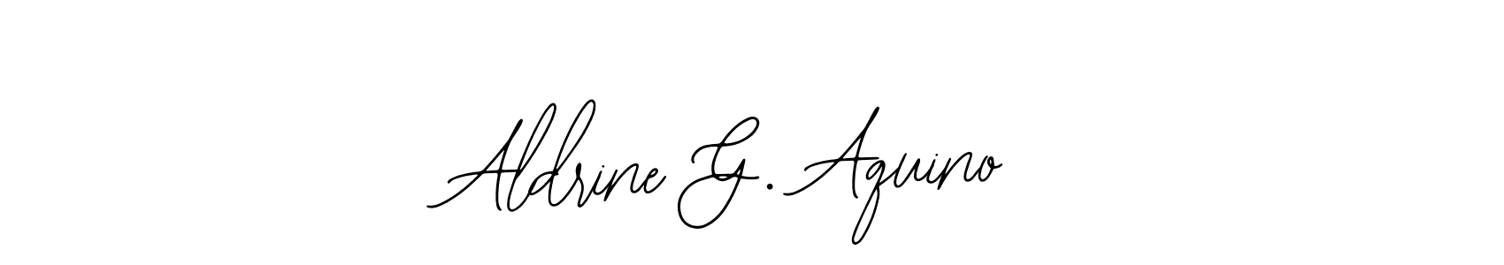 Make a short Aldrine G. Aquino signature style. Manage your documents anywhere anytime using Bearetta-2O07w. Create and add eSignatures, submit forms, share and send files easily. Aldrine G. Aquino signature style 12 images and pictures png