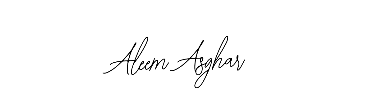 You should practise on your own different ways (Bearetta-2O07w) to write your name (Aleem Asghar) in signature. don't let someone else do it for you. Aleem Asghar signature style 12 images and pictures png