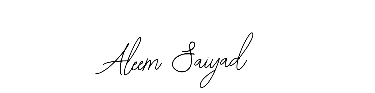 Bearetta-2O07w is a professional signature style that is perfect for those who want to add a touch of class to their signature. It is also a great choice for those who want to make their signature more unique. Get Aleem Saiyad name to fancy signature for free. Aleem Saiyad signature style 12 images and pictures png