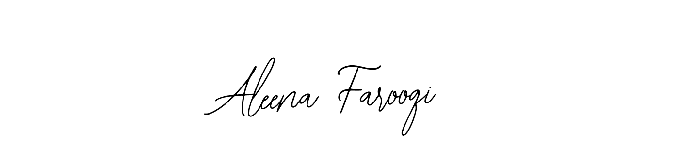 Bearetta-2O07w is a professional signature style that is perfect for those who want to add a touch of class to their signature. It is also a great choice for those who want to make their signature more unique. Get Aleena Farooqi name to fancy signature for free. Aleena Farooqi signature style 12 images and pictures png