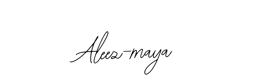 The best way (Bearetta-2O07w) to make a short signature is to pick only two or three words in your name. The name Aleez-maya include a total of six letters. For converting this name. Aleez-maya signature style 12 images and pictures png
