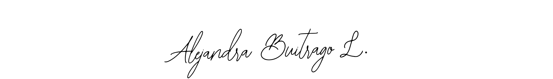 This is the best signature style for the Alejandra Buitrago L. name. Also you like these signature font (Bearetta-2O07w). Mix name signature. Alejandra Buitrago L. signature style 12 images and pictures png