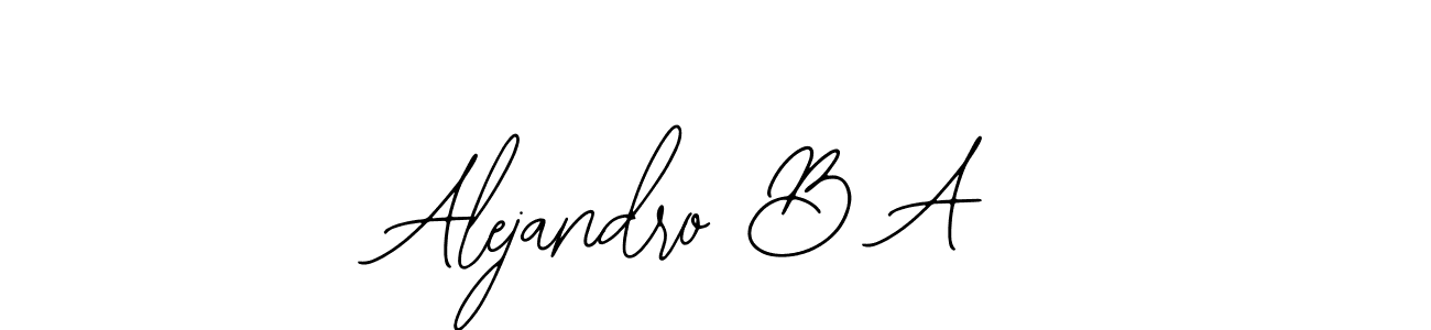 You should practise on your own different ways (Bearetta-2O07w) to write your name (Alejandro B A) in signature. don't let someone else do it for you. Alejandro B A signature style 12 images and pictures png