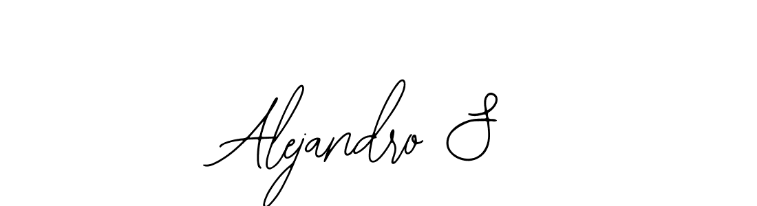 You should practise on your own different ways (Bearetta-2O07w) to write your name (Alejandro S) in signature. don't let someone else do it for you. Alejandro S signature style 12 images and pictures png