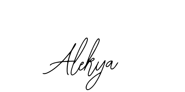 Use a signature maker to create a handwritten signature online. With this signature software, you can design (Bearetta-2O07w) your own signature for name Alekya. Alekya signature style 12 images and pictures png