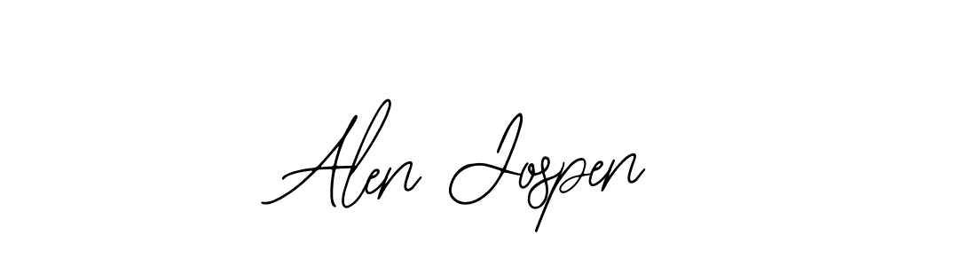 Also You can easily find your signature by using the search form. We will create Alen Jospen name handwritten signature images for you free of cost using Bearetta-2O07w sign style. Alen Jospen signature style 12 images and pictures png