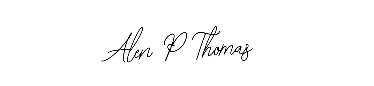 Also You can easily find your signature by using the search form. We will create Alen P Thomas name handwritten signature images for you free of cost using Bearetta-2O07w sign style. Alen P Thomas signature style 12 images and pictures png
