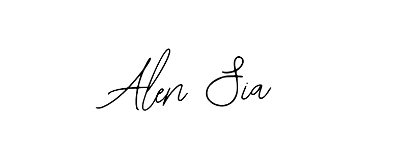 Use a signature maker to create a handwritten signature online. With this signature software, you can design (Bearetta-2O07w) your own signature for name Alen Sia. Alen Sia signature style 12 images and pictures png