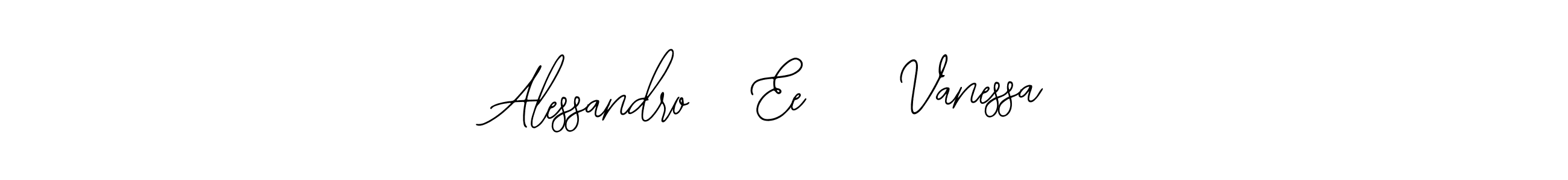 Alessandro   Ee    Vanessa stylish signature style. Best Handwritten Sign (Bearetta-2O07w) for my name. Handwritten Signature Collection Ideas for my name Alessandro   Ee    Vanessa. Alessandro   Ee    Vanessa signature style 12 images and pictures png