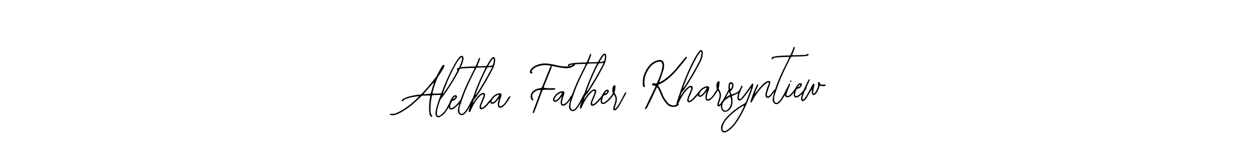 How to make Aletha Father Kharsyntiew name signature. Use Bearetta-2O07w style for creating short signs online. This is the latest handwritten sign. Aletha Father Kharsyntiew signature style 12 images and pictures png