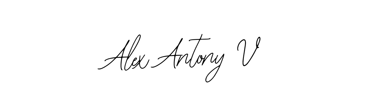 Also You can easily find your signature by using the search form. We will create Alex Antony V name handwritten signature images for you free of cost using Bearetta-2O07w sign style. Alex Antony V signature style 12 images and pictures png