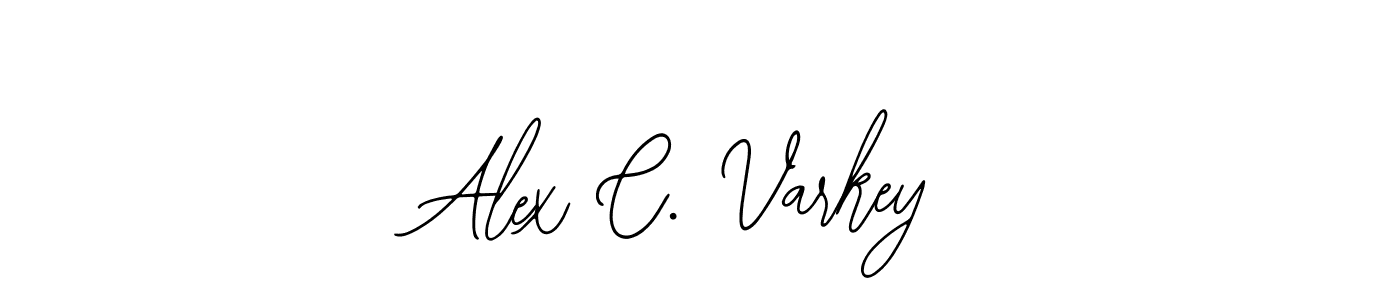 Use a signature maker to create a handwritten signature online. With this signature software, you can design (Bearetta-2O07w) your own signature for name Alex C. Varkey. Alex C. Varkey signature style 12 images and pictures png