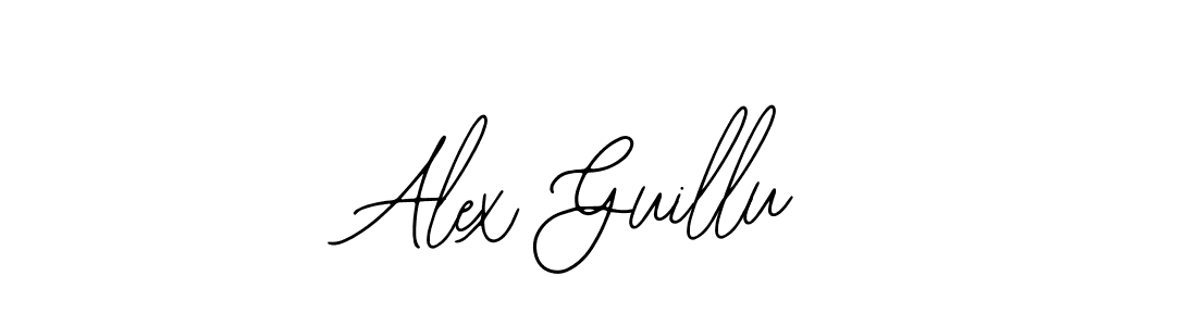 Use a signature maker to create a handwritten signature online. With this signature software, you can design (Bearetta-2O07w) your own signature for name Alex Guillu. Alex Guillu signature style 12 images and pictures png