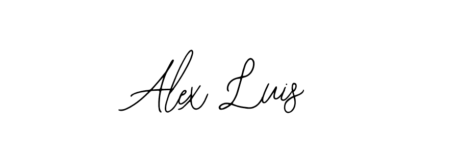 How to make Alex Luis name signature. Use Bearetta-2O07w style for creating short signs online. This is the latest handwritten sign. Alex Luis signature style 12 images and pictures png