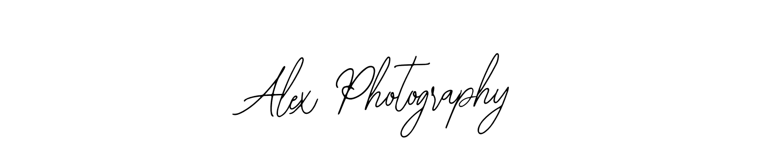 You should practise on your own different ways (Bearetta-2O07w) to write your name (Alex Photography) in signature. don't let someone else do it for you. Alex Photography signature style 12 images and pictures png