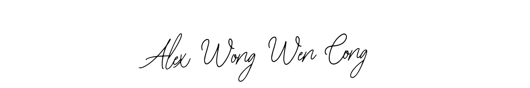 Use a signature maker to create a handwritten signature online. With this signature software, you can design (Bearetta-2O07w) your own signature for name Alex Wong Wen Cong. Alex Wong Wen Cong signature style 12 images and pictures png