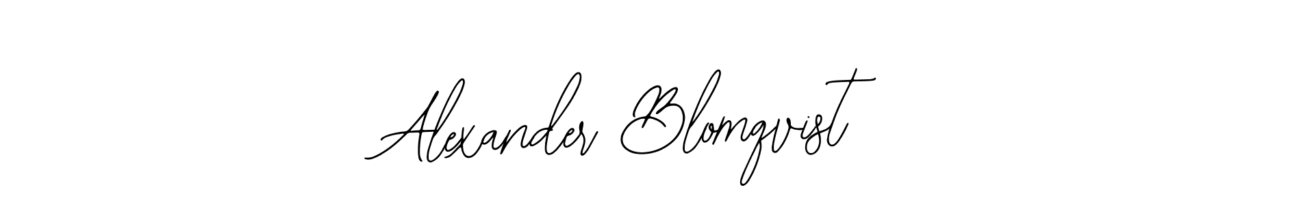 How to make Alexander Blomqvist name signature. Use Bearetta-2O07w style for creating short signs online. This is the latest handwritten sign. Alexander Blomqvist signature style 12 images and pictures png