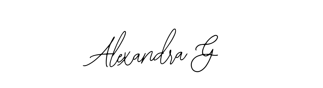 Use a signature maker to create a handwritten signature online. With this signature software, you can design (Bearetta-2O07w) your own signature for name Alexandra G. Alexandra G signature style 12 images and pictures png
