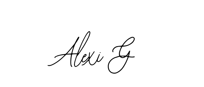 How to make Alexi G signature? Bearetta-2O07w is a professional autograph style. Create handwritten signature for Alexi G name. Alexi G signature style 12 images and pictures png