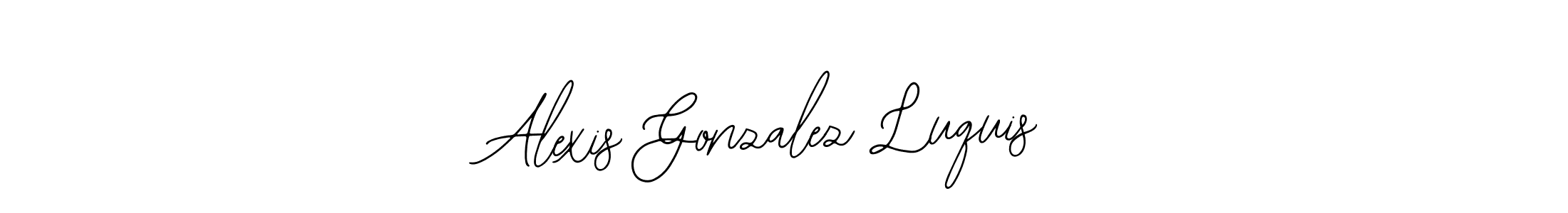 Also You can easily find your signature by using the search form. We will create Alexis Gonzalez Luquis name handwritten signature images for you free of cost using Bearetta-2O07w sign style. Alexis Gonzalez Luquis signature style 12 images and pictures png