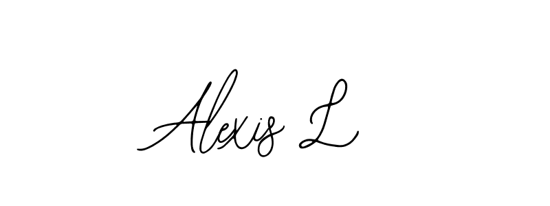 How to make Alexis L name signature. Use Bearetta-2O07w style for creating short signs online. This is the latest handwritten sign. Alexis L signature style 12 images and pictures png