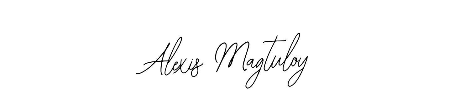 This is the best signature style for the Alexis Magtuloy name. Also you like these signature font (Bearetta-2O07w). Mix name signature. Alexis Magtuloy signature style 12 images and pictures png