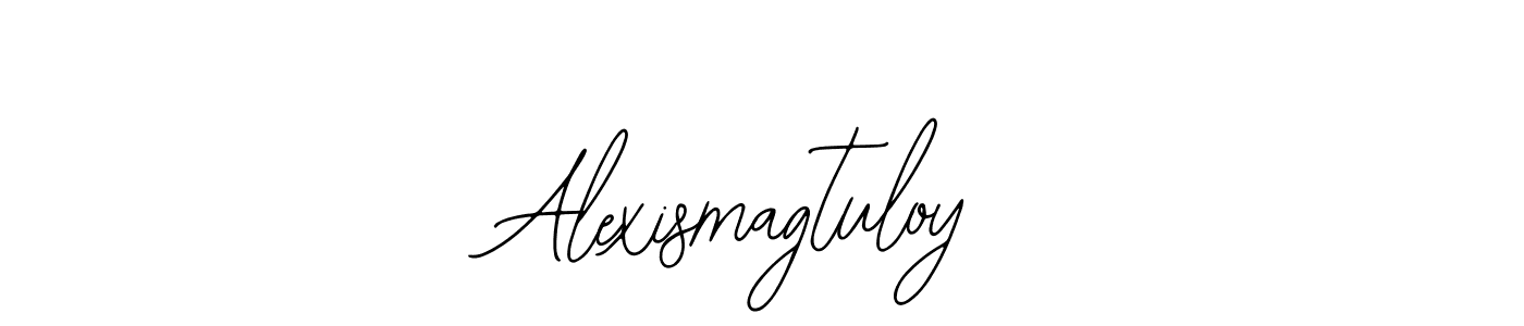 You should practise on your own different ways (Bearetta-2O07w) to write your name (Alexismagtuloy) in signature. don't let someone else do it for you. Alexismagtuloy signature style 12 images and pictures png