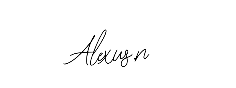 How to make Alexus.n name signature. Use Bearetta-2O07w style for creating short signs online. This is the latest handwritten sign. Alexus.n signature style 12 images and pictures png