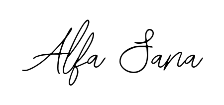 Looking for an artistic signature for Alfa Sana? The Bearetta-2O07w calligraphy style gives a sophisticated flow suitable for business cards and emails. Alfa Sana signature style 12 images and pictures png