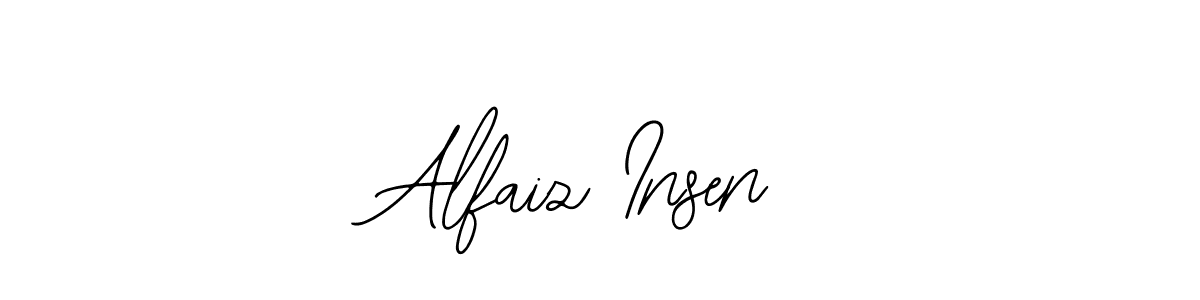 The best way (Bearetta-2O07w) to make a short signature is to pick only two or three words in your name. The name Alfaiz Insen include a total of six letters. For converting this name. Alfaiz Insen signature style 12 images and pictures png