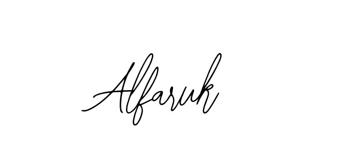 Use a signature maker to create a handwritten signature online. With this signature software, you can design (Bearetta-2O07w) your own signature for name Alfaruk. Alfaruk signature style 12 images and pictures png